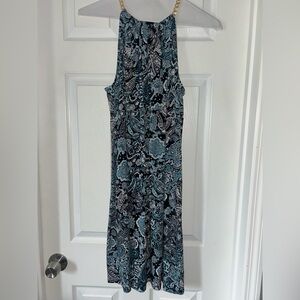 MICHAEL Michael Kors Paisley Maxi Dress - Blue and Black